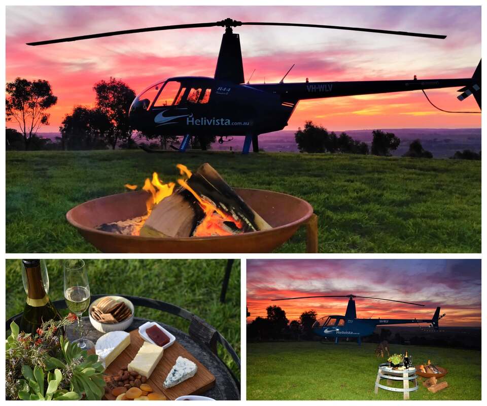 Heli-Swagging Sunset McLaren Vale with Helivista